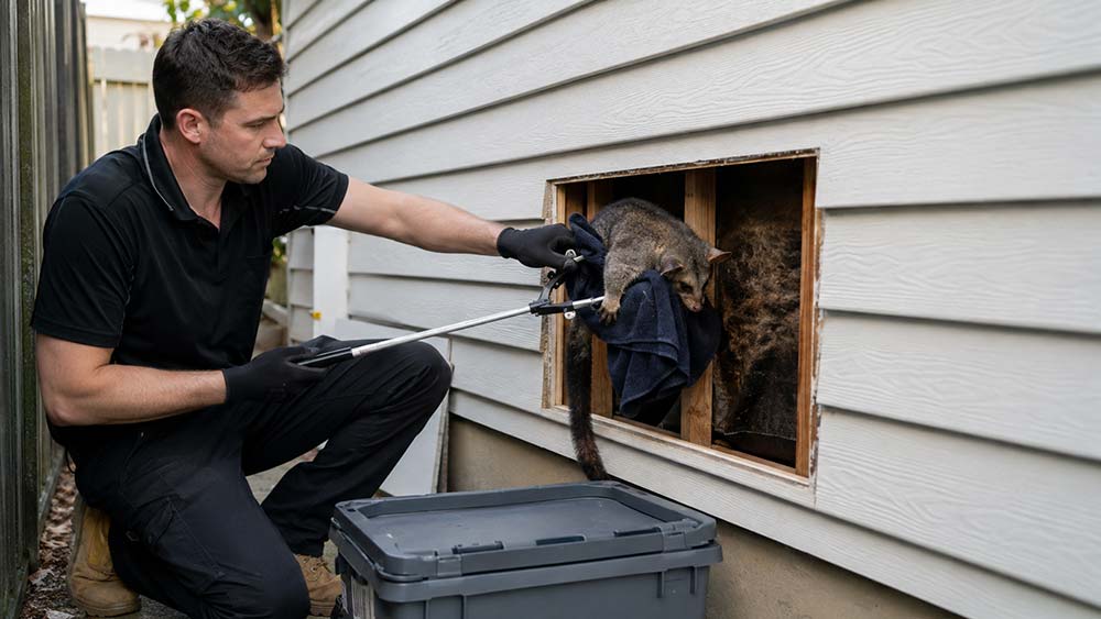 Professional dead possum removal near an Australian roof