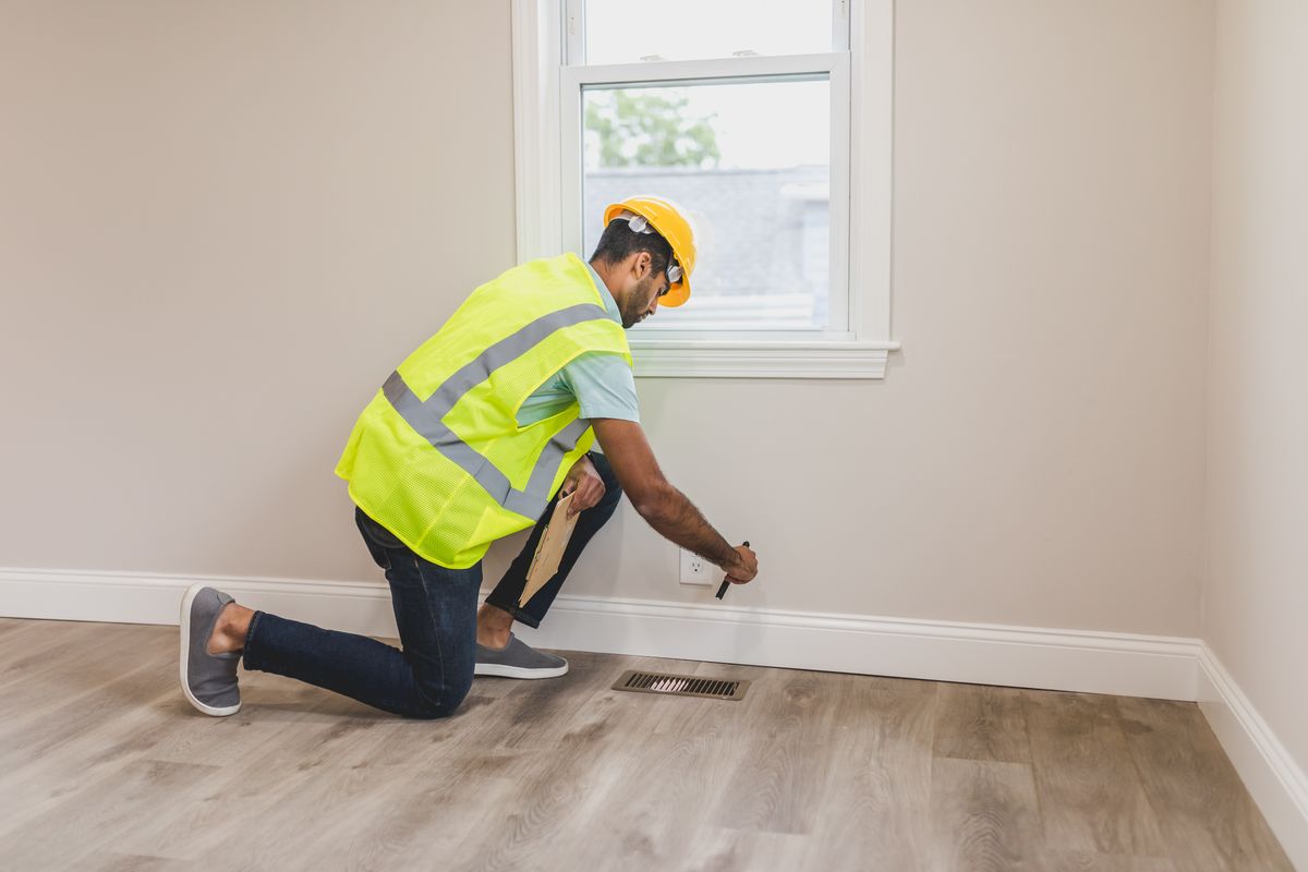 Inspecting under the floor